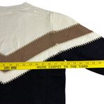 Chevron Sweater‎ Color Block Pullover Knit Top Casual Everyday Small Black Photo 6