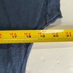 Umgee  blue M burnout tee buttons raw hem casual lounge layering Photo 4