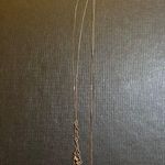 Saint Laurent Long Heart Charm Necklace in Metal Photo 5