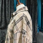 Women Plaid Tan & Black Collared Long Sleeve Buttondown Relaxed Fit Shirt Sz L Size L Photo 6