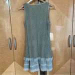 Sage Green Gray Lace Dress Boudoir Nighttime VTG Medium London Boutique Photo 4