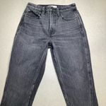 Abercrombie & Fitch A&F Curve Love High Rise Skinny 25 Short Asymmetric Seam Washed Black Photo 5