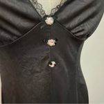 Vintage Nighty Lingerie Floral Silky Lace Halter Neck Shorts Black Y2K 90’s Photo 7