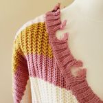 Wonderly  chewed hem striped swer size large Photo 2