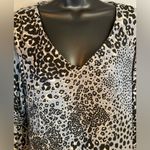 Lila Rose Lilly Rose blue gray tie sleeve blouse Photo 3