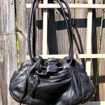Tignanella Vintage Tignanello Large Black Leather Shoulder Purse Bag Photo 0