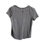 Lululemon Womens Black & White Striped Short Sleeve T-Shirt Size 6 Photo 3
