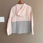 Thread‎ & Supply Color Block 1/4 Zip Hooded Wind Breaker in Pink Grey Size Small Photo 3