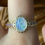 Natural Ethiopian Opal Sterling Silver Ring Size 10 Photo 0