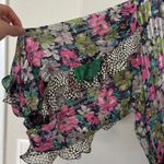 Vtg 80s Sunset Joi Lee Multicolor Floral Satin Georgette Midi Dress Resortwear Pink Size undefined Photo 5