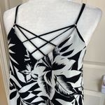 EXPRESS Tropical Strappy Camisole Tank Top (Black/White) - Small Photo 5