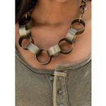 Paparazzi Big Hit brass necklace and earrings  Photo 0