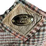 Wild Cats Pelsnoer Denmark Women Brown Leather Plaid Lining Hooded Jacket Coat L Size L Photo 12