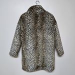 ZARA  Womens Animal Print Faux Fur Mock Neck Coat Sz XS Mobwife‎ Cozy Photo 4