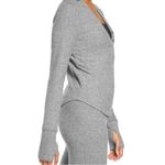 Heroine Sport Apres Henley Heather Ribbed Grey Top Shirt Sz M Gray Size M Photo 3