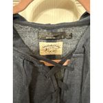 prAna  Blue Hemp & Tencell Cozy Up Illana Lace Up Hoodie, S Photo 4