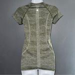 Lululemon Army Green Short Sleeve Dry Fit Workout Gym Fitness T-Shirt Top Small Photo 5