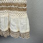 Chico's  Womens Layered Tiered Boho Crochet Maxi Skirt Size 3/US 16 Ivory Tan Photo 3