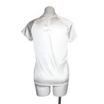 EXPRESS Silky Tops Burgundy Ivory Size Medium Pullover Popover TWO SHIRTS Photo 3