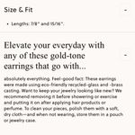 J.Crew  Set of 3 Gold Earrings Elegant Sculptural Jewelry Photo 2