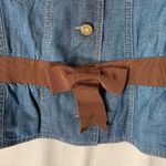 Alexander McQueen 00s jean jacket womens size 46 large medium denim bow y2k blue Photo 7