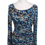 Laundry by Shelli Segal  Tan and Blue Shift Dress Size 2 Wedding Guest Dress Photo 2