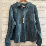 Alpine Design NWT! Women’s navy/green plaid button down flannel shirt, XL Photo 0