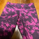 Lululemon Size 4 Wunder Under Crop II Luon Breezie Regal Plum Black Gym Photo 1
