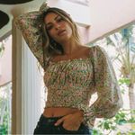 With Jean WITH JÉAN Fonda Top, Pansies, Medium Photo 0