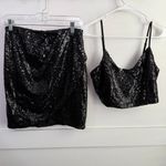 Lulus  Black Groove Black Sequin Two-Piece Bodycon Mini Dress Photo 2