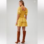 Cleobella  Luna Mini Dress XS Organic Cotton Puff Sleeve Tiered‎ Boho Cottagecore Photo 5