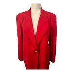 Jennifer Moore Red Blazer Single Button Professional Office Wear Petite Size 14 Photo 1