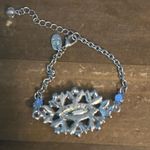 Charming Charlie AB rhinestone flower chain bracelet Photo 4