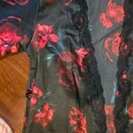 INC International Concepts Black and Red Floral Robe Photo 2