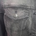 SO  Essential Denim Jean Jacket Black Size Medium And Soft Arms Photo 1