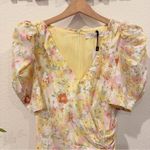 ASTR Martina Midi Dress in Yellow Rust Floral Size Small NWT Photo 3