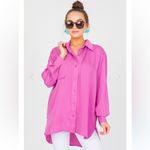 &merci &merci Oversized High Low Button Down Tunic Shirt Photo 1