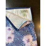 LL Bean Floral Lined Skirt‎ Side Zip Womens 10 Reg Favorite Fit Straight Preppy Blue Photo 6
