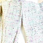 Elle  White Pink Purple & Blue Textured Tweed Blazer Photo 1