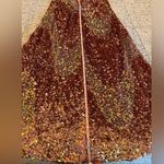 Free People Glitter & Gold Midi Sequin Halter Open Back Pink Dress Size S NWT Photo 6