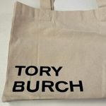 Tory Burch Natural Canvas Logo Tote Bag | Minimalist Eco-Chic Shopper Photo 7