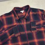 Gap Plaid Button Down Long Sleeve Oversized Tunic Top Relaxed Fit Womens XL Photo 2