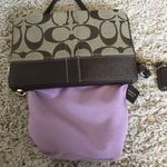 Coach Khaki signature stripe wristlet Photo 11