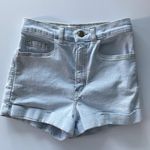 American Apparel  Railroad Stripe Cuffed Hem Shorts Size 26 Photo 0