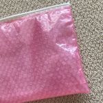 Glossier Bubble Pink Zipper Cosmetic Bag Pouch Slide Closure Like New 10.5” x 9” Photo 2