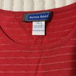 Austin Reed Red Short Sleeve Lightweight Sweater Top Size L Size L Photo 2