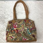 Y2k paisley shoulder handbag purse cotton & linen blend Photo 5