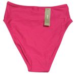 NWT J Crew Radiant Fuchsia High Rise Full Coverage Bikini Bottom Swimwear Sz XS Pink Photo 3