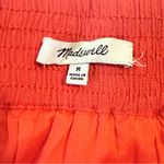 Madewell Smocked-Waist Button-Front Midi Skirt Size M Photo 8