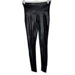 Spanx  Faux Leather Leggings Womens M Black High Rise Slim Shaping‎ Streetwear Photo 1